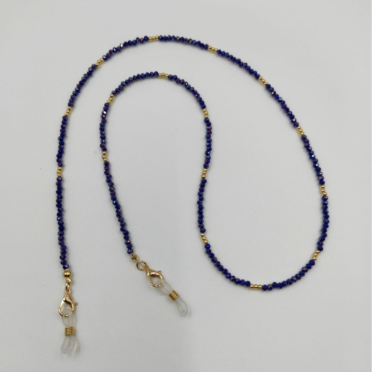 韩版时尚水晶夹金珠串珠眼镜链口罩链挂脖耳机挂链女项饰厂家直销详情1