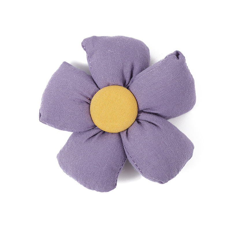 布艺彩色花朵辅料五瓣花个性潮袜子包包配饰头饰配件详情2