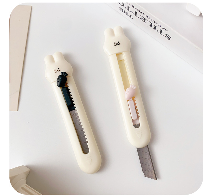 迷你小猪美工刀可爱开快递神器便携裁纸刀手账小刀少女心学生文具详情13