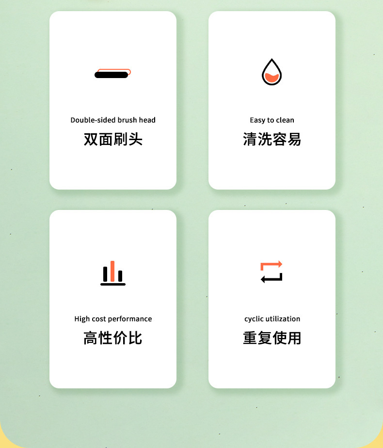 Pet double-sided hair removal comb, cat hair removal brush, hair straightening pet cleaning supplies, dog hair adhesive and suction for bed hair pic 3