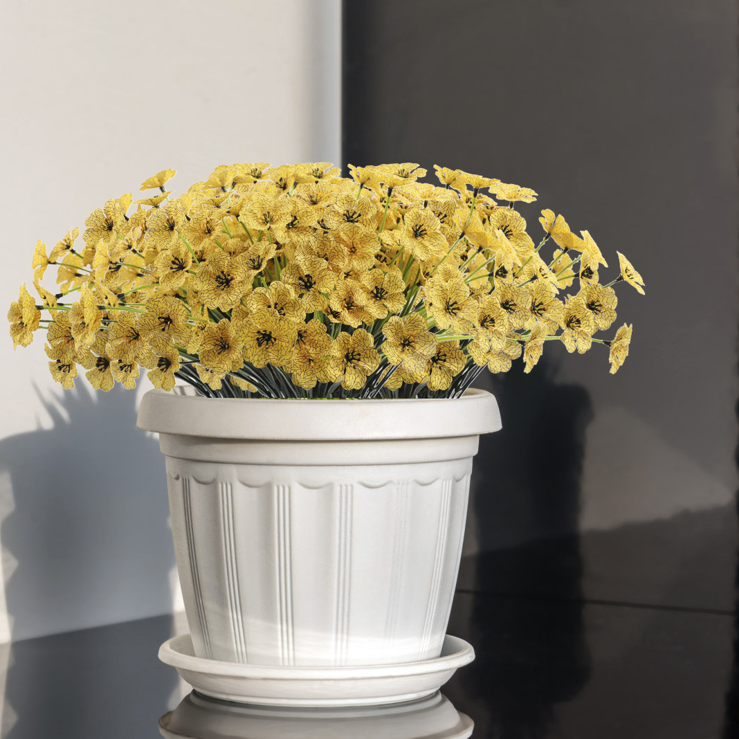 跨境仿真花春草紫罗兰塑料假花植物绿植家居婚庆装饰户外摆件批发详情3