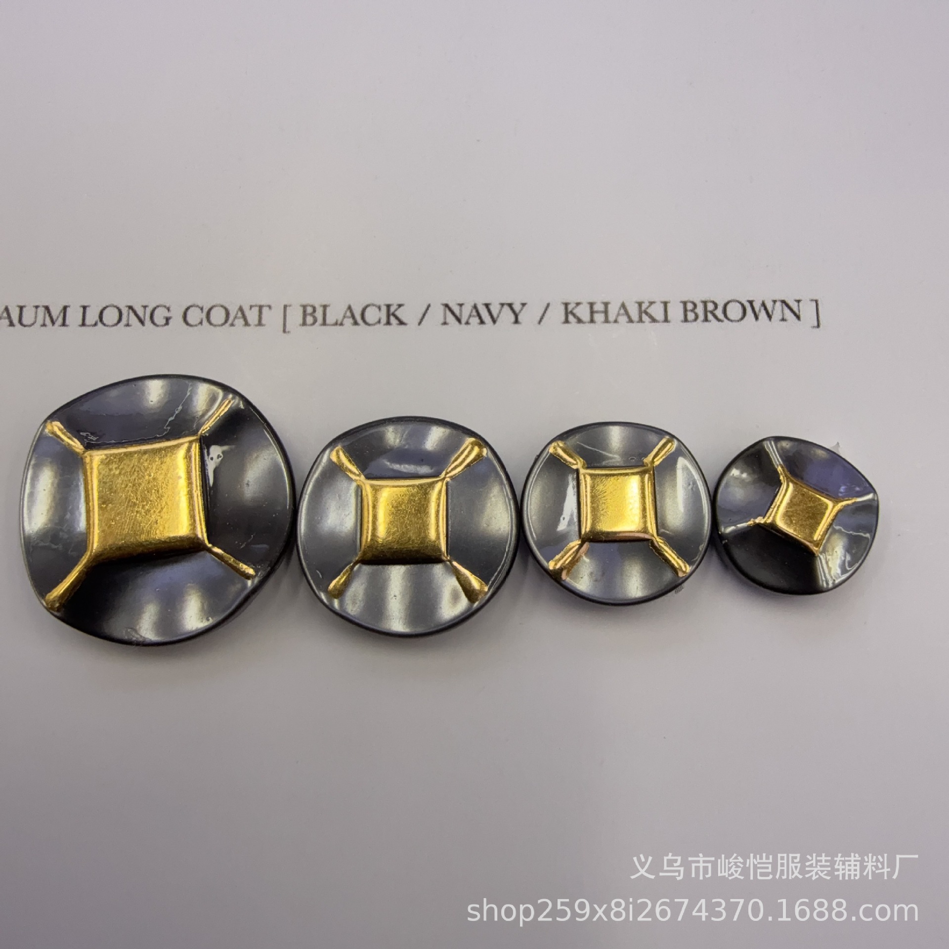 Junkai Fashion Fur coat, woolen jacket, metal button windbreaker, cashmere sweater, cardigan, universal button style pic 15