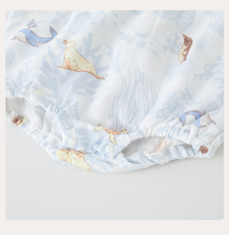 Summer thin gauze pure cotton Class A baby blanket, short-sleeved, breathable baby clothes pic 29