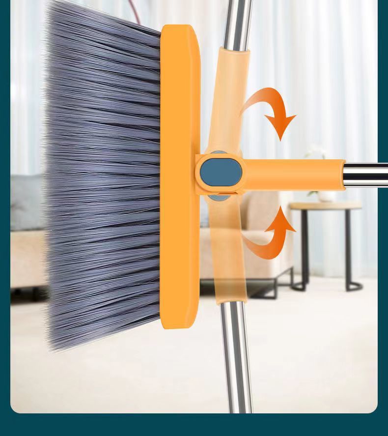 Factory direct supply home folding broom set, enlarged and thickened dustpan broom set, rotating broom not sticking to hair pic 15