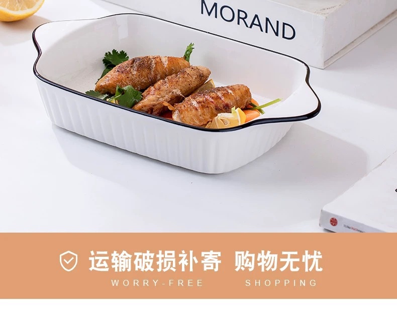 Nordic bowl and plate set, home ceramic tableware with logo printing, creative new style Japanese plate, soup noodle bowl and vegetable plate gift box pic 14