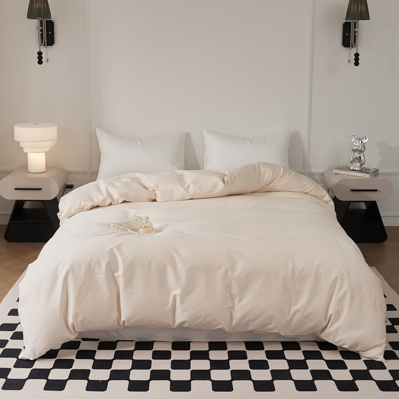 Single-piece quilt cover, pure cotton long-staple cotton bed sheet, bed cap, oversized quilt cover, skin-friendly single and double solid color bedding pic 30