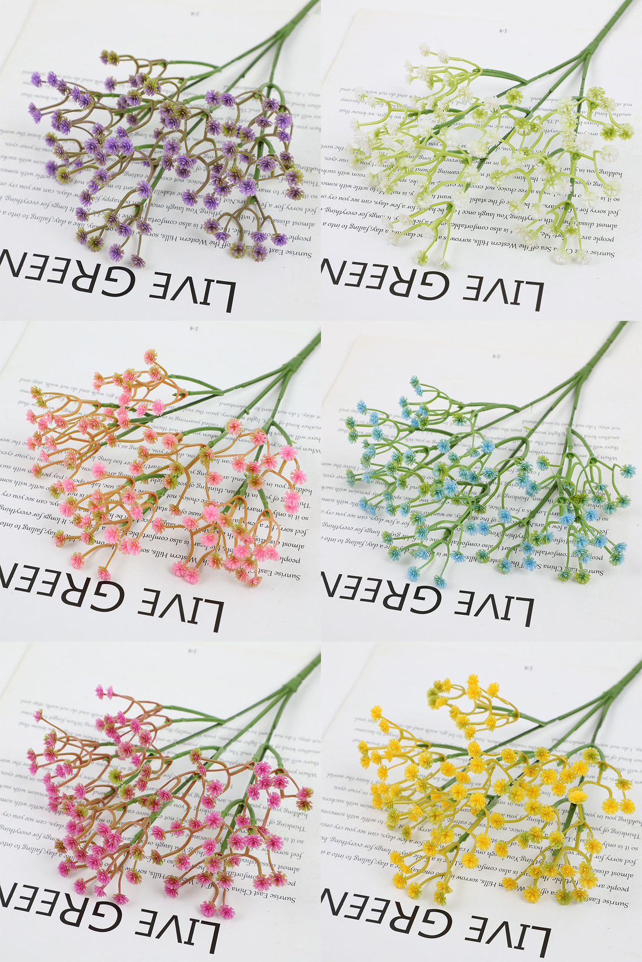 满天星仿真花束婚庆家居装饰室内酒店插花摆件办公文化仿真园艺花艺礼盒详情19