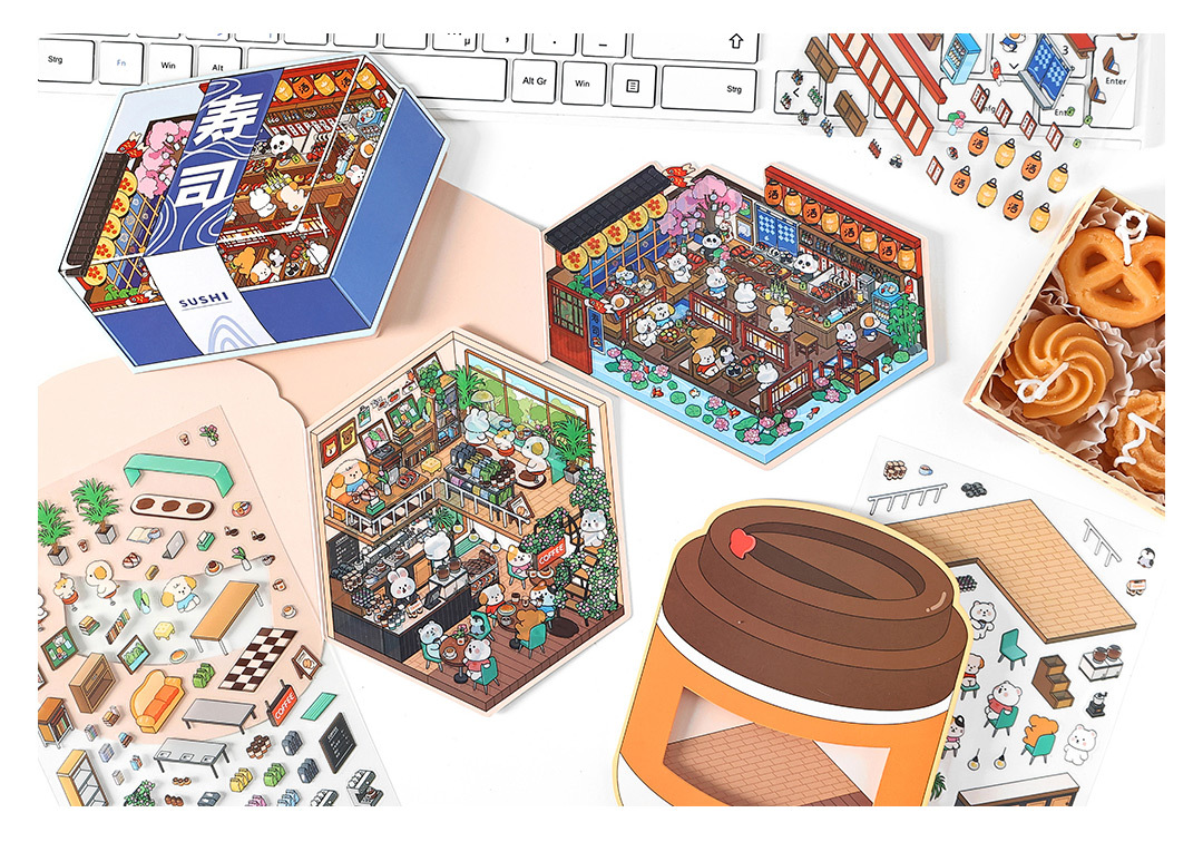 墨言infeelmePET造景贴纸 今日营业中第五弹 趣味DIY装饰造景贴纸详情12