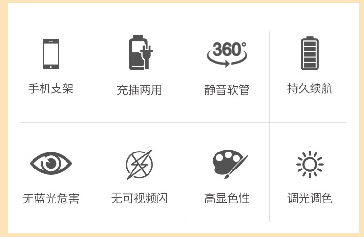 Creative folding led charging desk lamp, student dormitory study night light, bedroom bedside lamp, small gift desk lamp pic 2