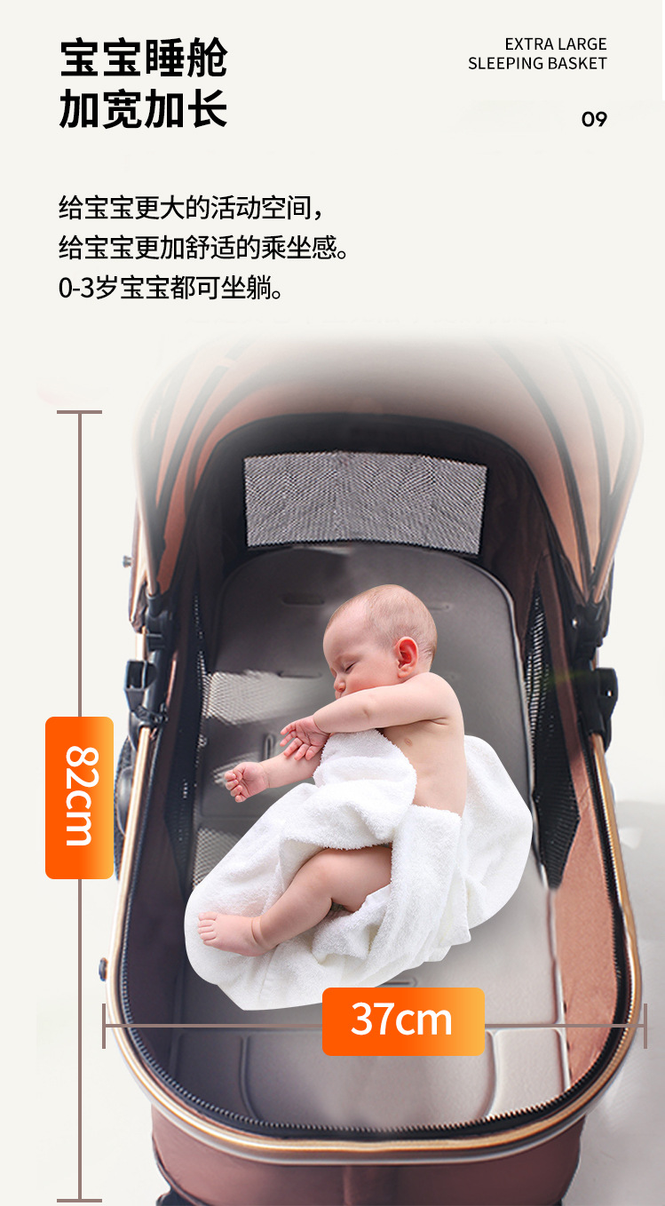 轻便双向婴儿推车婴儿车可坐可躺儿童童车婴儿推车遛娃神器小推车详情12