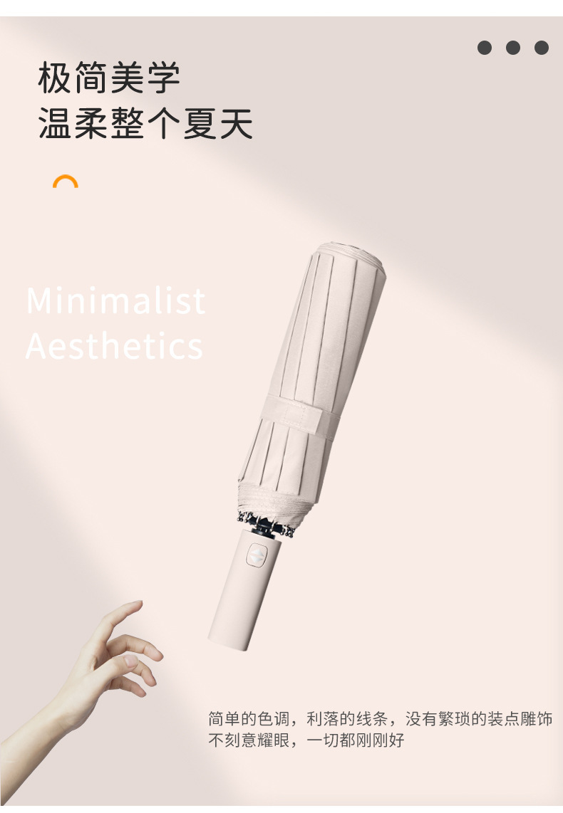 24骨全自动雨伞双人三折晴雨两用商务遮阳伞双龙骨可印制大量批发详情17