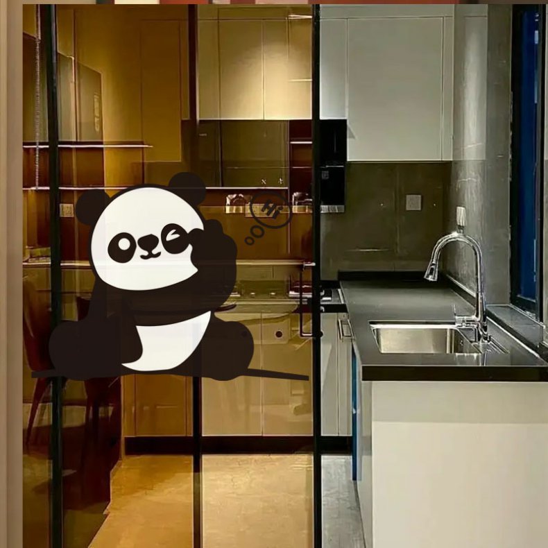 三餐四季厨房餐厅推拉门防撞装饰提示玻璃静电贴纸温暖有趣玻璃贴详情8
