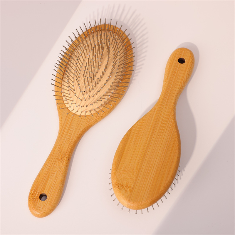 TEMU木头气垫梳跨境楠竹发梳防静电美发梳大板梳按摩梳x 梳子竹子详情9