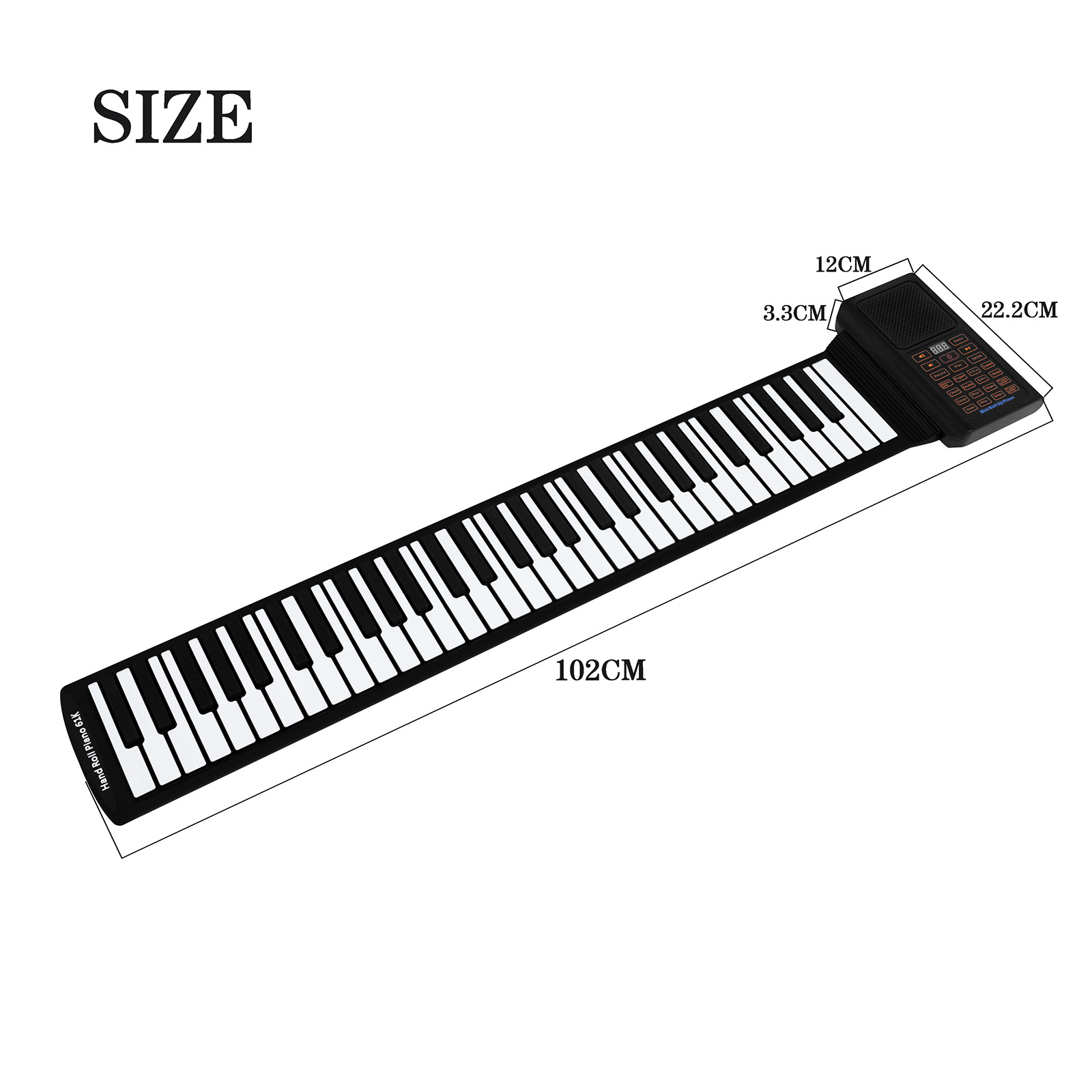 61 teclas de mano enrollador electronico portátil plegable de silicona enrollador de mano para principiantes práctica de mano enrollador piano suave pic 1