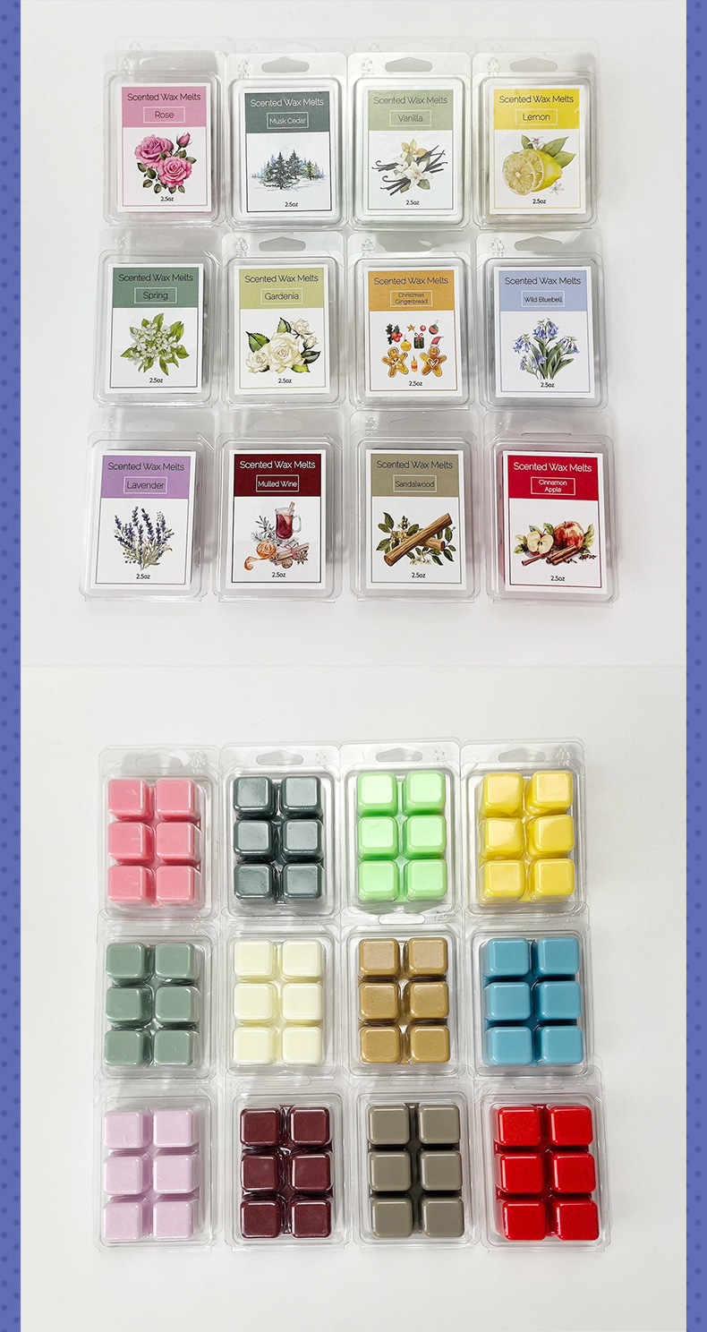 跨境爆款香薰蜡块大豆蜡DIY彩色系方块香氛蜡暖蜡器专用香薰蜡烛详情5