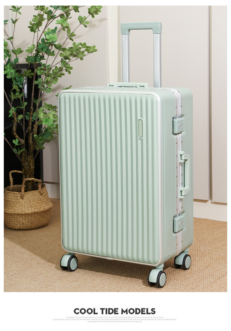 行李箱26寸铝框款20寸旅行箱万向轮学生结实耐用行李箱24寸拉杆箱详情26