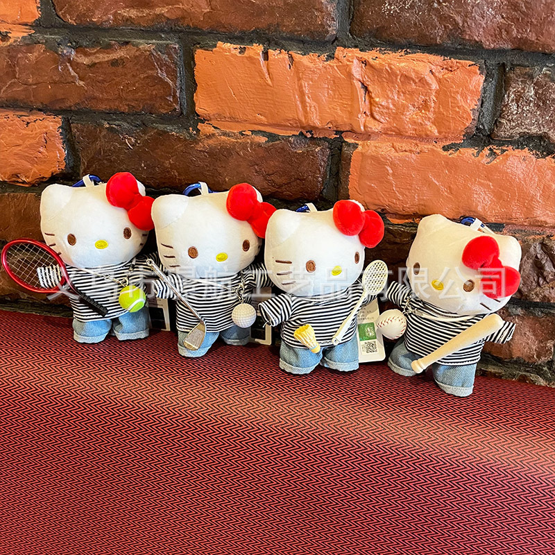 网红可爱hellokitty小挂件毛绒公仔kitty凯蒂猫正版kt猫包包挂件详情13