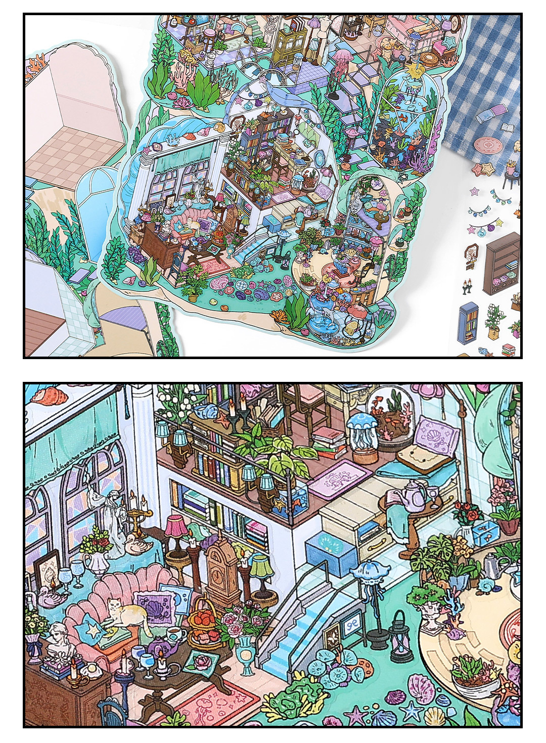 义乌墨言Infeel.MePET白卡造景贴纸我的小屋第五弹创意立体贴纸详情11