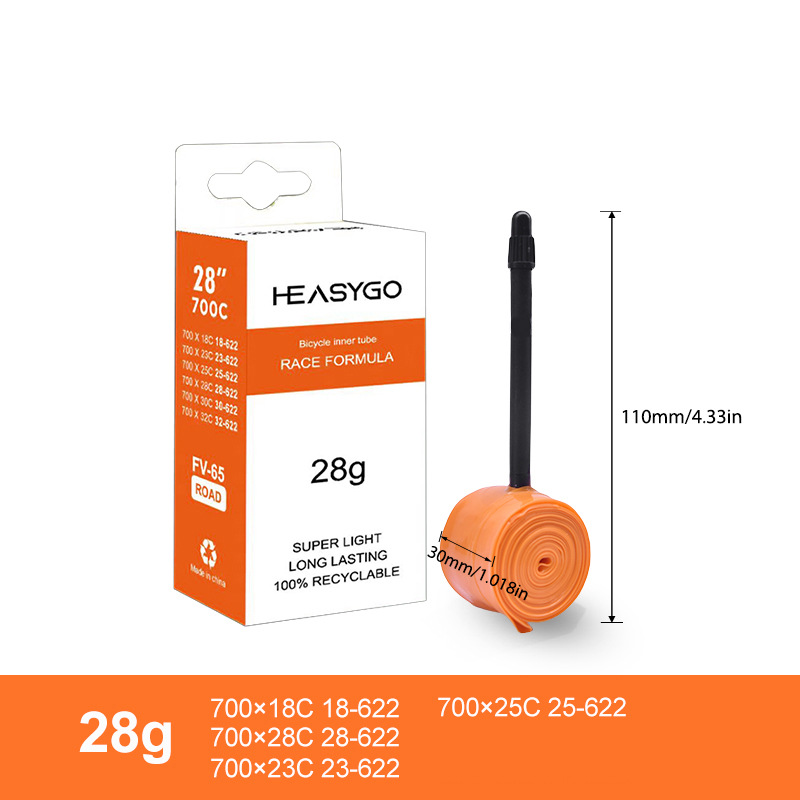 TPU inner tube 28g, bicycle ultra-light French ripper tire, road bike riding accessories portable and easy to change, cross-border exclusive supply pic 6