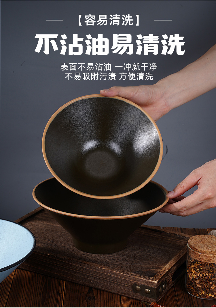 密胺高脚斗笠碗商用大面碗9英寸日式拉面碗汤面碗面条碗新款详情6