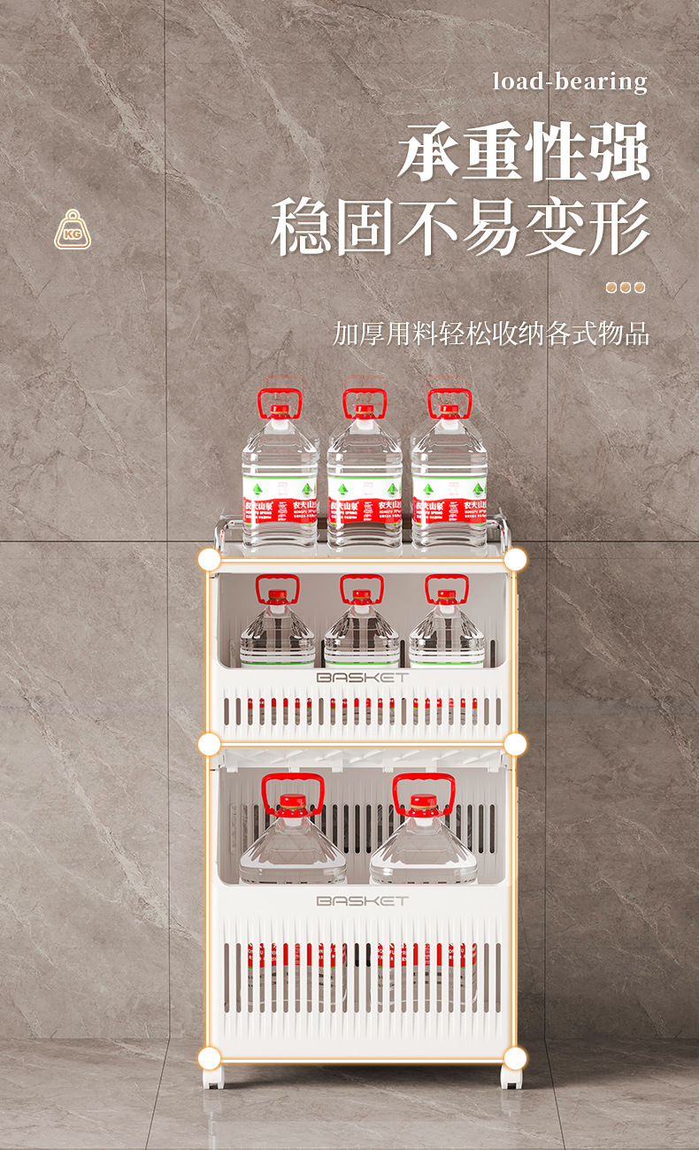 脏衣篓可折叠家用卫生间浴室3层大容量洗衣篮子脏衣篮推车收纳详情10