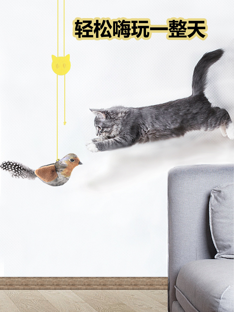 仿真叫叫鸟猫玩具猫咪自嗨玩具发声小鸟逗猫棒猫薄荷玩具宠物用品详情3