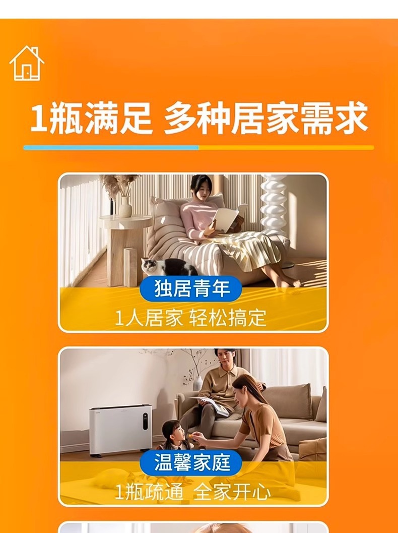 厕所管道疏通剂强力溶解厨房下水道油污渍马桶厕所堵塞疏通液神器详情10