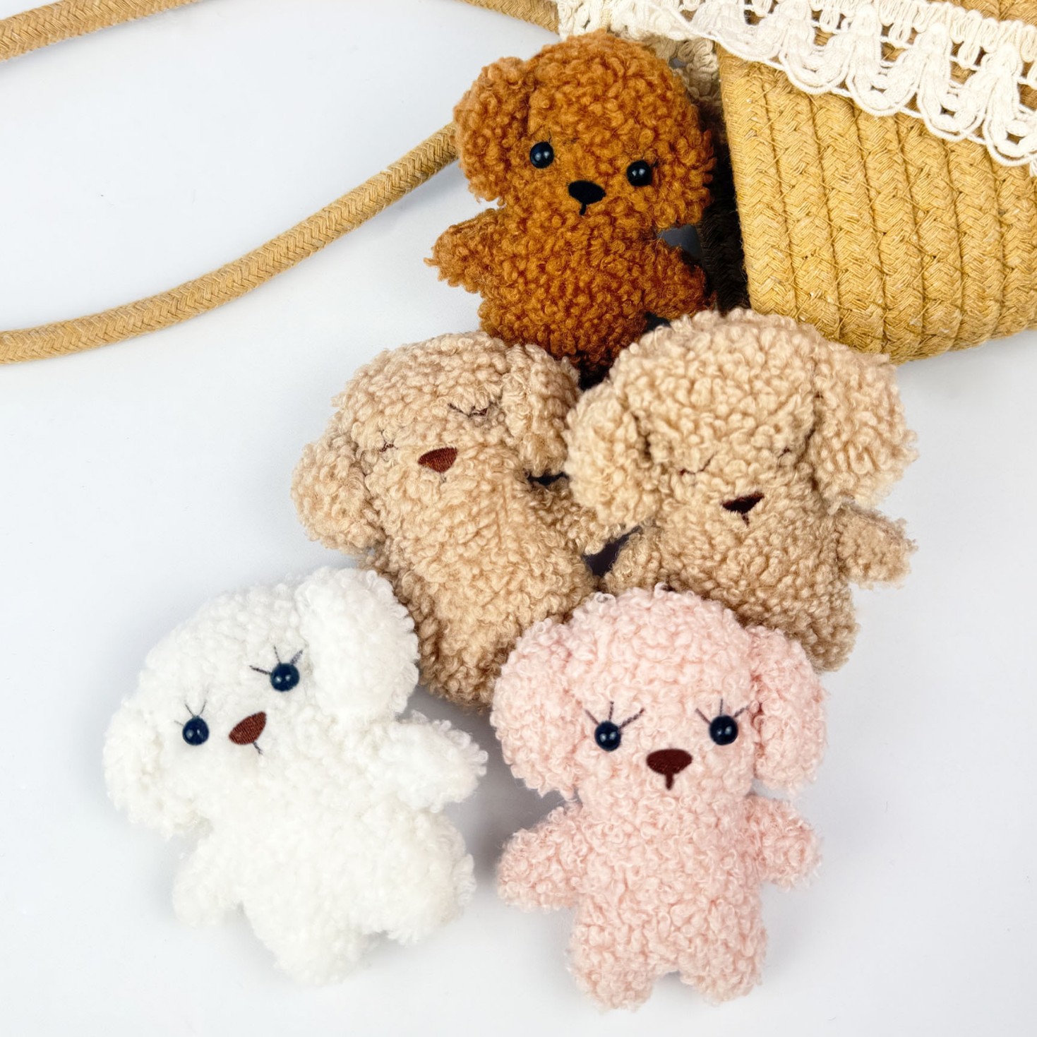 Teddy dog plush pendant, bag decoration, plush in stock, wholesale, doll pendant, diy clothing accessories manufacturer pic 8