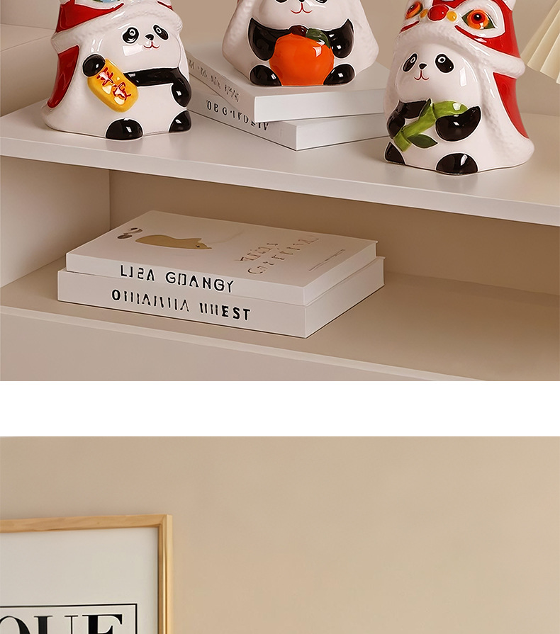 Warming housewarming panda ceramica hucha de dinero ideas estilo chino home doors oficina tesoro artesanía regalo caja de ahorros pic 19