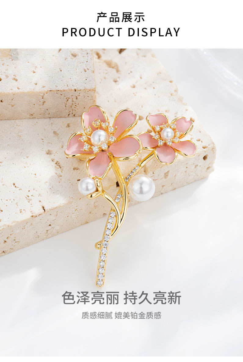 Fashionable and elegant cherry blossom brooches, niche and light luxury style flower brooches, new best-selling pins, suit jackets and accessories pic 18