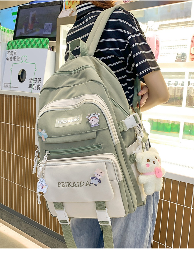 小清新书包女初中生高颜值可爱小学生双肩包中学生大容量轻便背包详情8