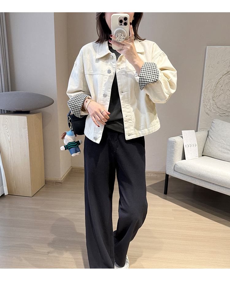 Spring/Summer 2025 Silk Australian cotton denim casual pants for women, Lyocell micro-elastic anti-wrinkle double-cut line style narrow wide-leg pants pic 17