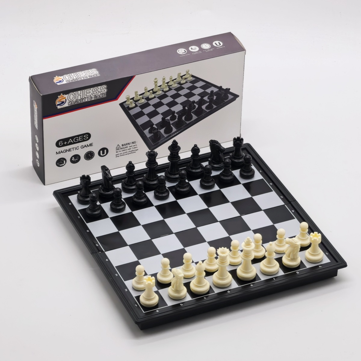 25cm黑白国际象棋磁性折叠棋盘可收纳磁力棋盘益智儿童比赛西洋棋详情1