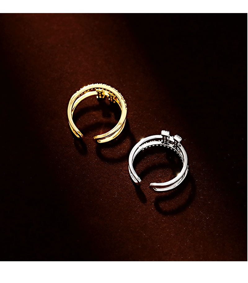 Hyacinth nicho diseño sentido anillo de letras moda de las mujeres lujo ligero desplazamientos ajustable anillo de dedo 2025 tik yin boom estilo pic 6