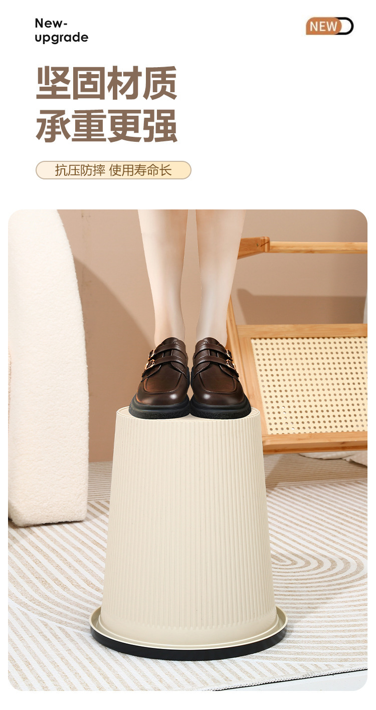 Trash can, household bathroom, student dormitory trash can, pressure ring, wastebasket, simple trash can, kitchen, large capacity pic 3