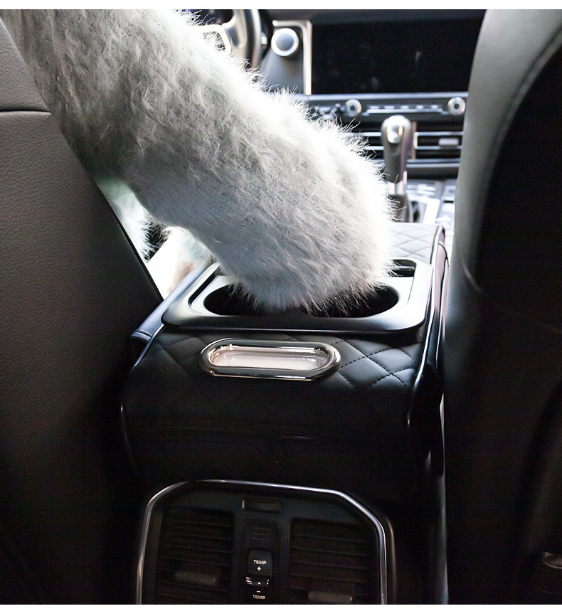 汽车扶手箱车载纸巾盒记忆棉垫通用型加长加厚四合一水杯架汽车内饰用品详情7