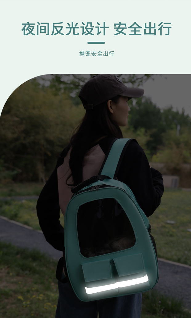 【加工定制】新款宠物包大容量透气猫包户外安全便携手提宠物背包详情7