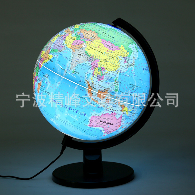 跨境全英文地球仪32CM高清带灯塑料办公室书房摆件学生学习用品详情9