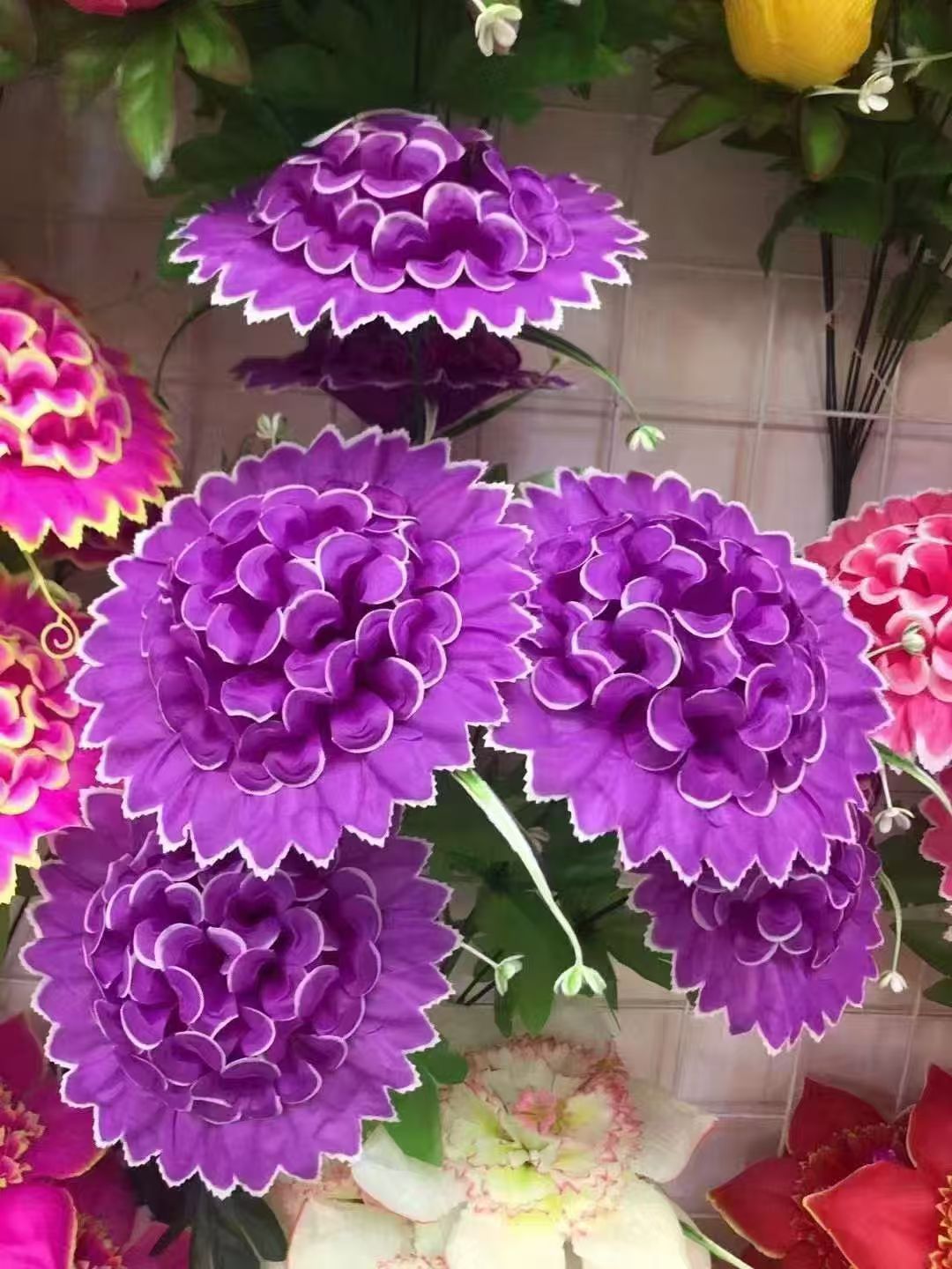 18公分太阳菊花片   清明花  仿真花  绢花塑料花假花祭祀花详情21