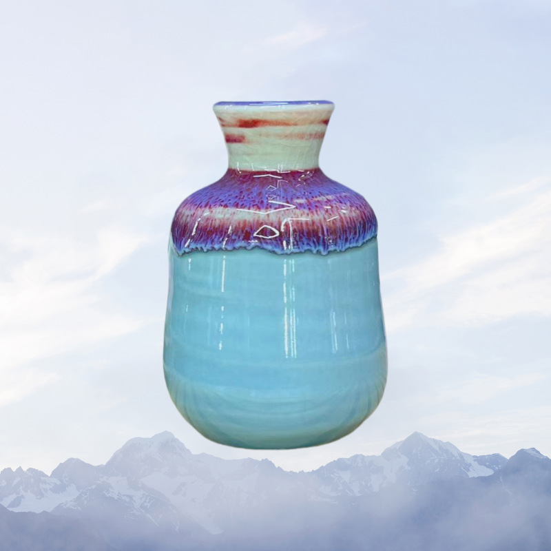 流釉花瓶景德镇创意迷你陶瓷小花瓶插干鲜花文艺创意摆件个人送礼详情4