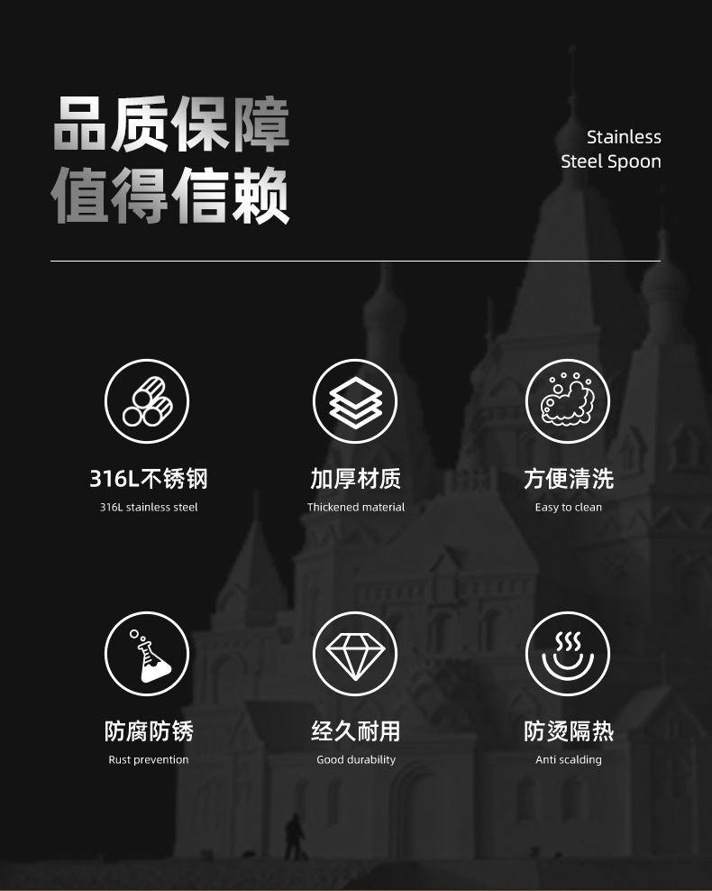 汤勺长柄304食品级不锈钢家用盛汤勺子火锅漏勺隔油勺套装号加厚详情1
