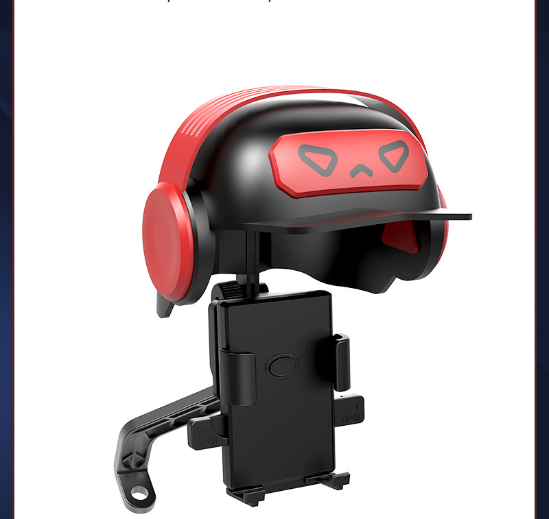电动车手机支架带小头盔防震防雨摩托车自行车电瓶车外卖导航支架详情14