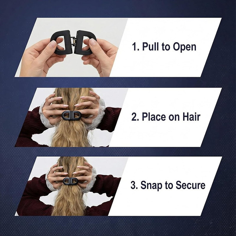 智能磁吸发夹跨境出口 smart magnetic hair clip 创意磁吸扣发夹详情3