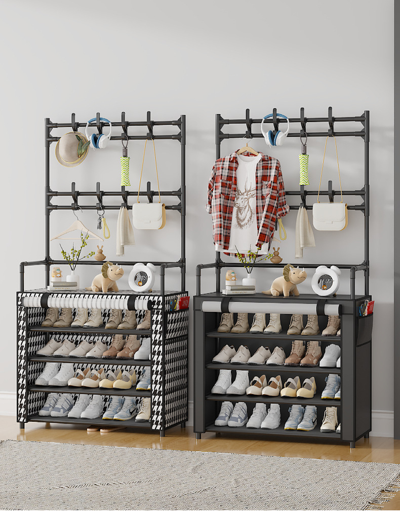 6604B Multi-layer shoe and hat rack, storage rack, shoe storage rack, dust-proof shoe rack pic 15