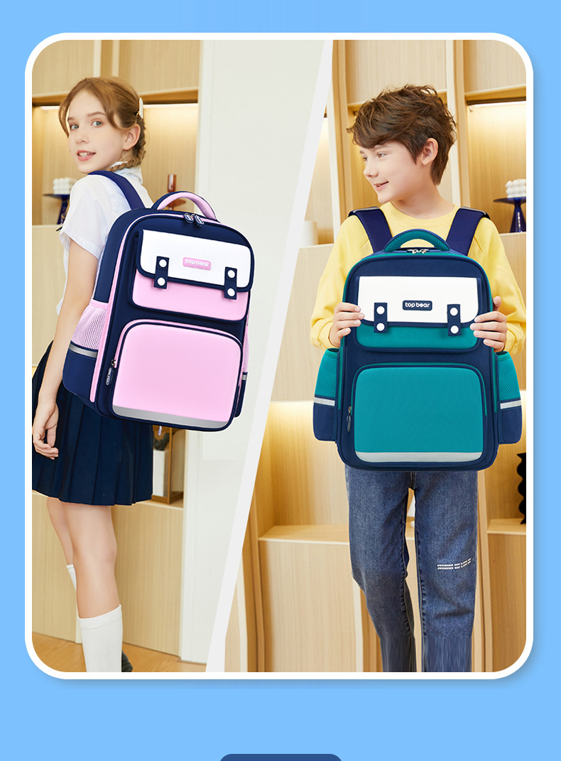 定制logo书包小学生儿童双肩包印字印logo图案订做护脊减负男孩女详情10