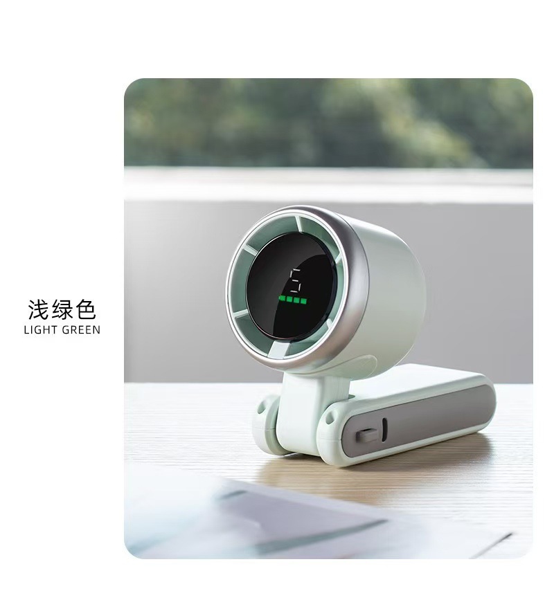 【新人】N607高速涡轮增压手持风扇数显迷你挂脖usb充电方便携详情18