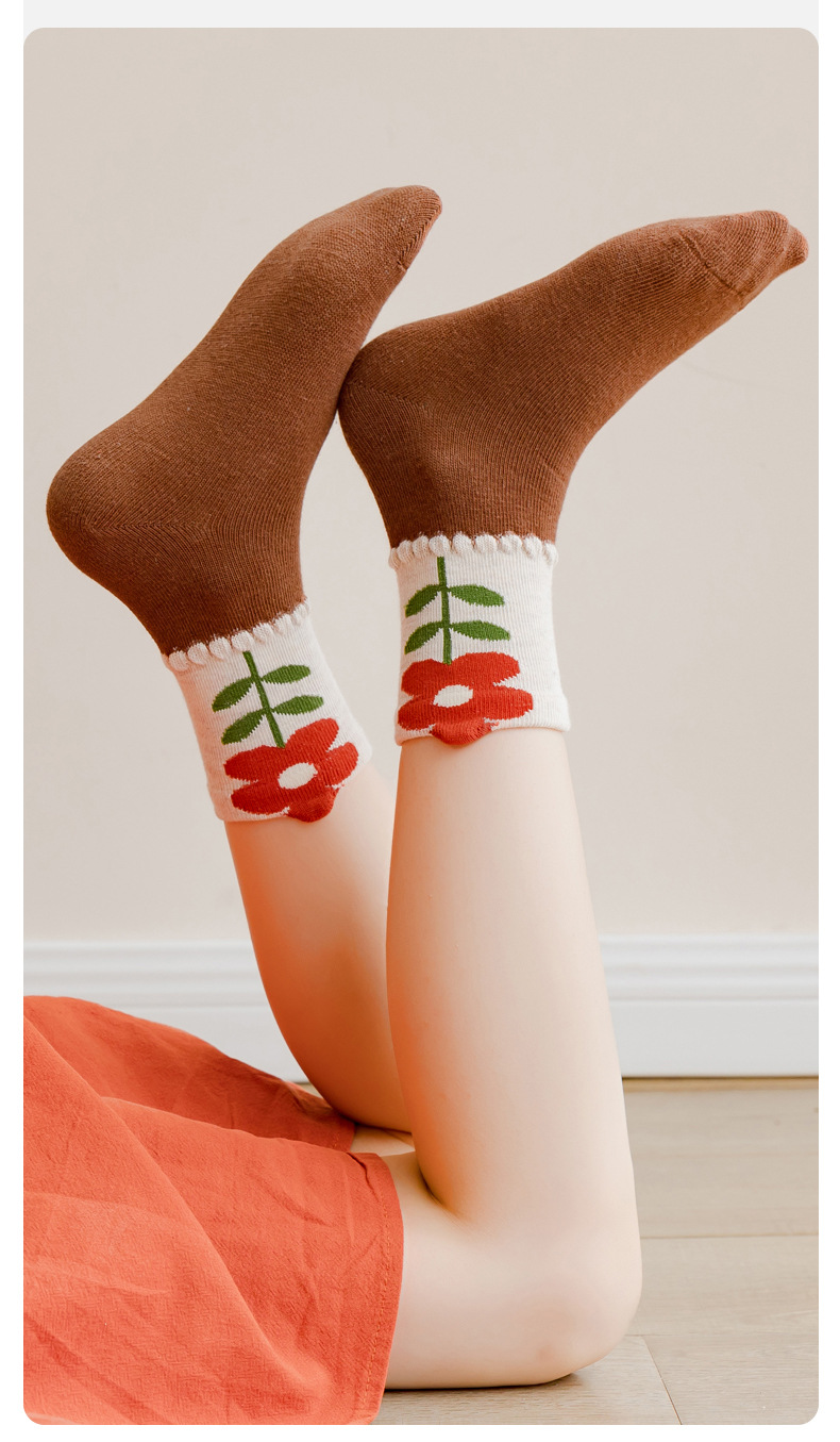 春秋季新款儿童袜子棉质男女童袜子中筒柔软亲肤卡通小熊童袜批发详情17