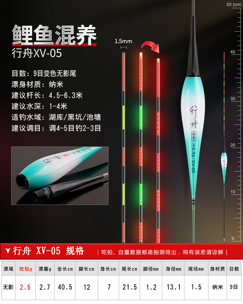 Luminous float bite hook color-changing float large object electronic float night fishing carp float super bright intelligent alarm fishing gear hard tail pic 44