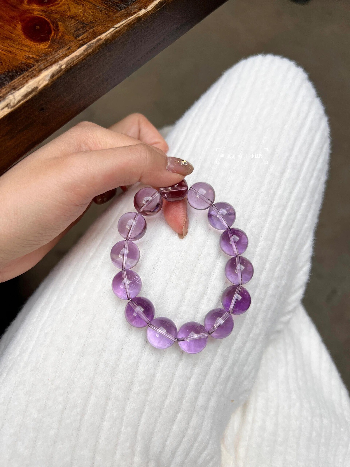 毕业收藏级全净体天然巴西紫水晶手链女高品质冰透梦幻紫水晶手饰详情19