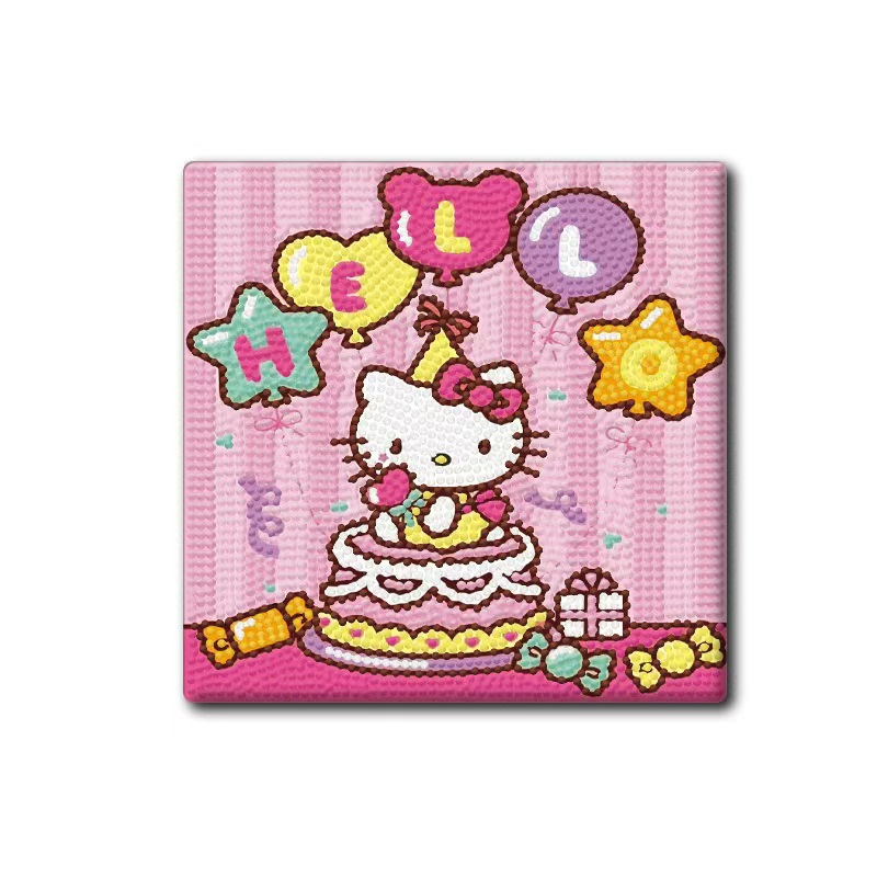 2024 New KT Cat Full Diamond DIY Diamond Painting with frame, high appearance level cartoon dot diamond hanging painting home decoration toy pic 16